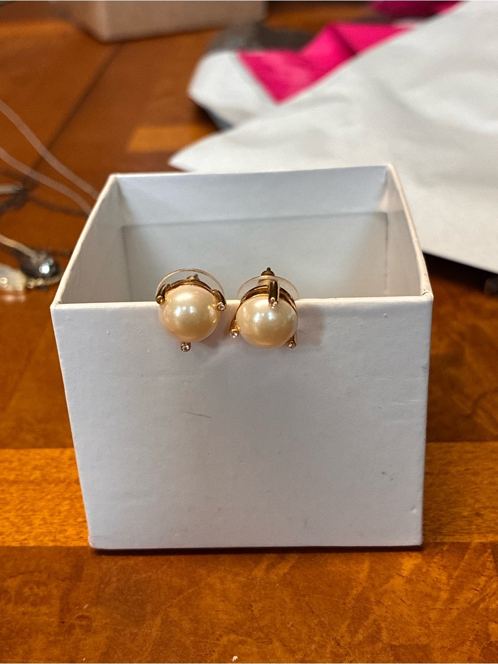 Kate Spade gold and pearl earrings